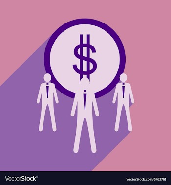 Flat design modern icon Dollar vector image