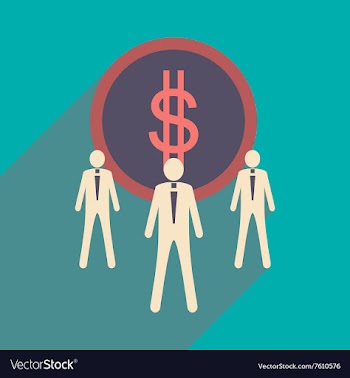 Flat design modern icon Dollar vector image