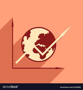 Flat design modern icon globe vector image