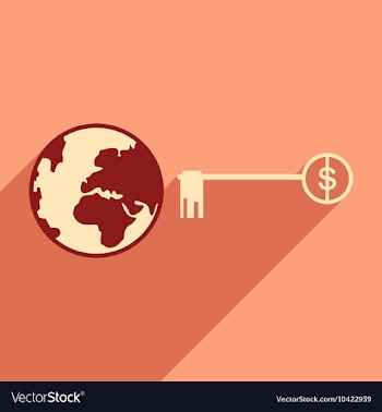 Flat design modern icon Globe vector image