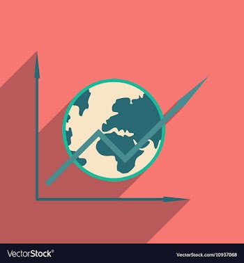 Flat design modern icon globe vector image