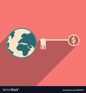 Flat design modern icon Globe vector image