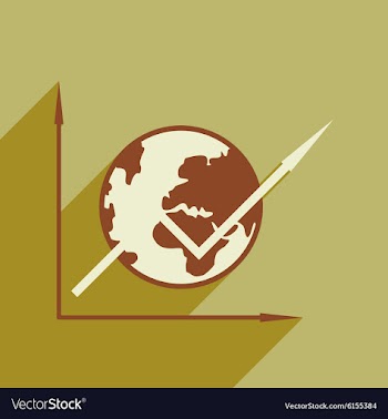 Flat design modern icon globe vector image