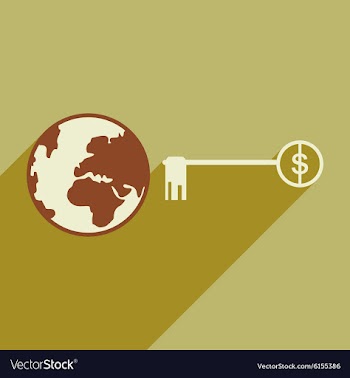 Flat design modern icon Globe vector image