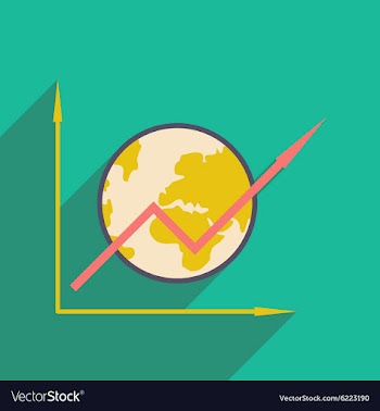 Flat design modern icon globe vector image