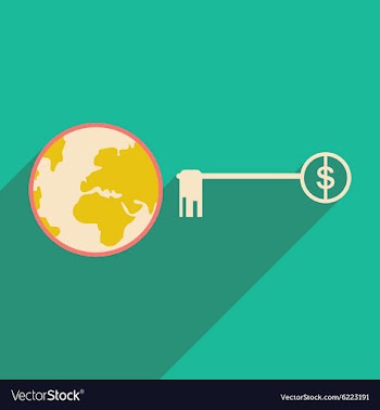Flat design modern icon Globe vector image