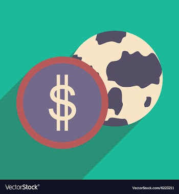 Flat design modern icon Globe vector image