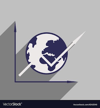 Flat design modern icon globe vector image