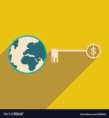 Flat design modern icon Globe vector image