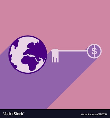 Flat design modern icon Globe vector image