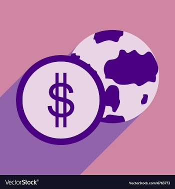 Flat design modern icon Globe vector image