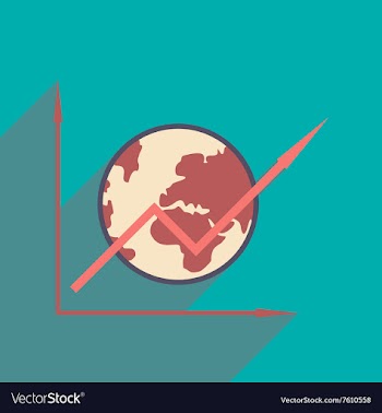 Flat design modern icon globe vector image