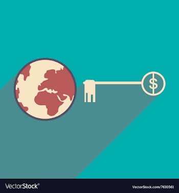 Flat design modern icon Globe vector image