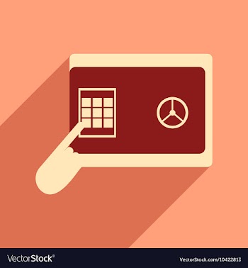 Flat design modern icon safe vector image