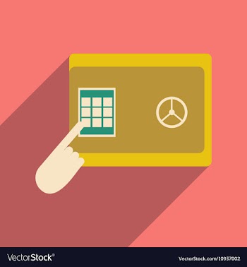 Flat design modern icon safe vector image