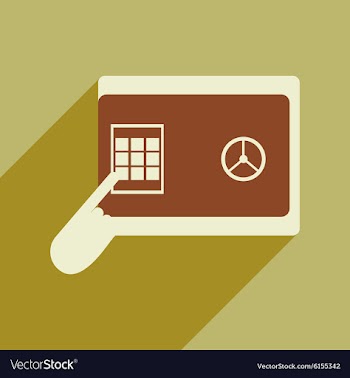 Flat design modern icon safe vector image