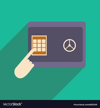 Flat design modern icon safe vector image