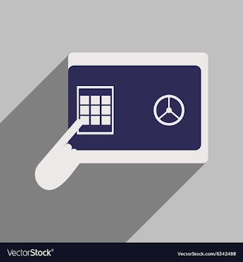 Flat design modern icon safe vector image