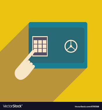 Flat design modern icon safe vector image