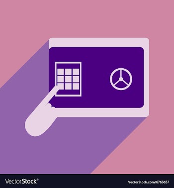 Flat design modern icon safe vector image