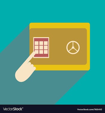 Flat design modern icon safe vector image