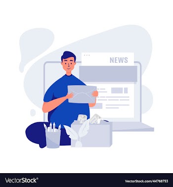 flat design news and blog updates concept