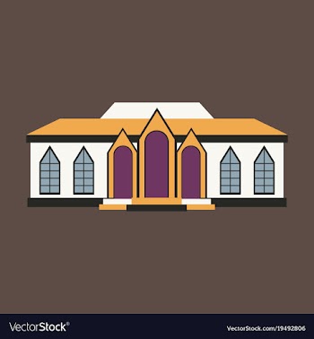 Flat design of retro city house old building vector image
