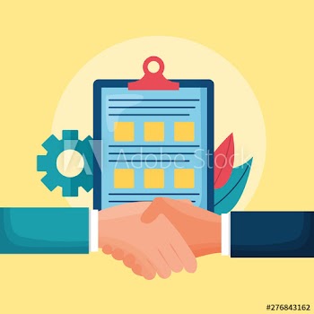 flat design people business handshake