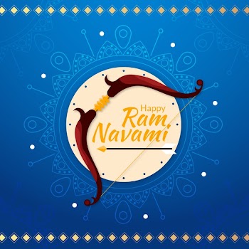 Flat design ram navami design Free Vector