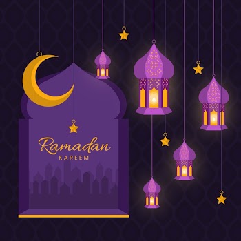 Flat design ramdan celebration design Free Vector