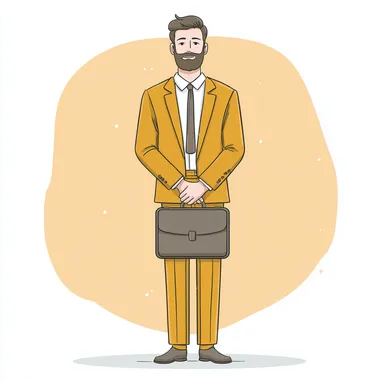 Flat Design Salesman Illustration