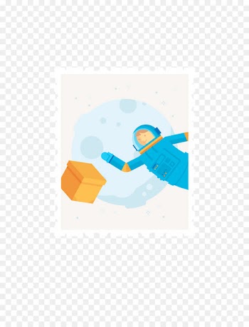 Flat design Splash screen User interface Illustration - Astronaut Stamp 