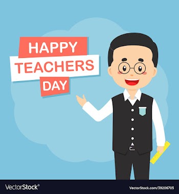 flat design teachers day background