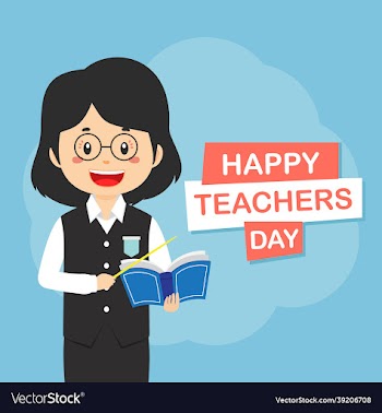 flat design teachers day background
