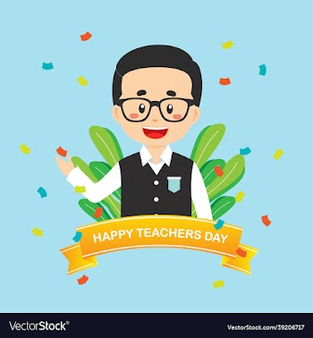 flat design teachers day background