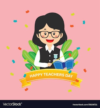 flat design teachers day background