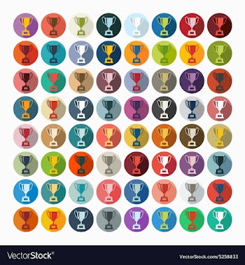 Flat design winner vector image