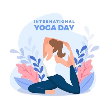 Flat design woman doing yoga Free Vector