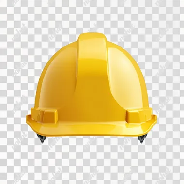 Flat Design Yellow Construction Helmet Illustration