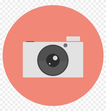 Flat Designed Circle Icon - 3d Photo Camera Vector