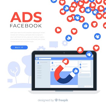 Flat facebook ads background