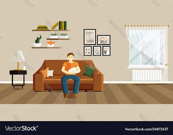 Flat father holds a baby vector image
