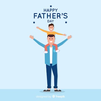 Flat father's day background Free Vector