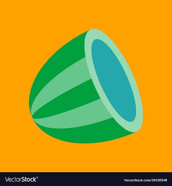 Flat fresh and juicy whole watermelon vector image