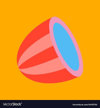 Flat fresh and juicy whole watermelon vector image