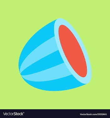 Flat fresh and juicy whole watermelon vector image