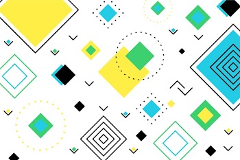 Flat geometric green shapes background Free Vector