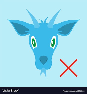 Flat goat animal farm icon vector image