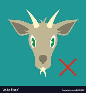 Flat goat animal farm icon vector image