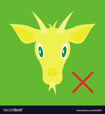 Flat goat animal farm icon vector image